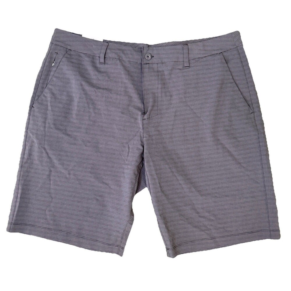 Hang Ten Quick Dry Men's Size 40 Black Stripe Button Tie-Adjustable Shorts NEW